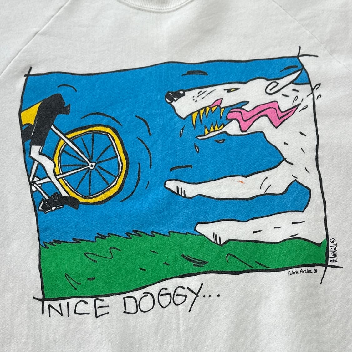 80s USA FOTL Nice Doggy… 빈티지 스웻셔츠 L 상품이미지3