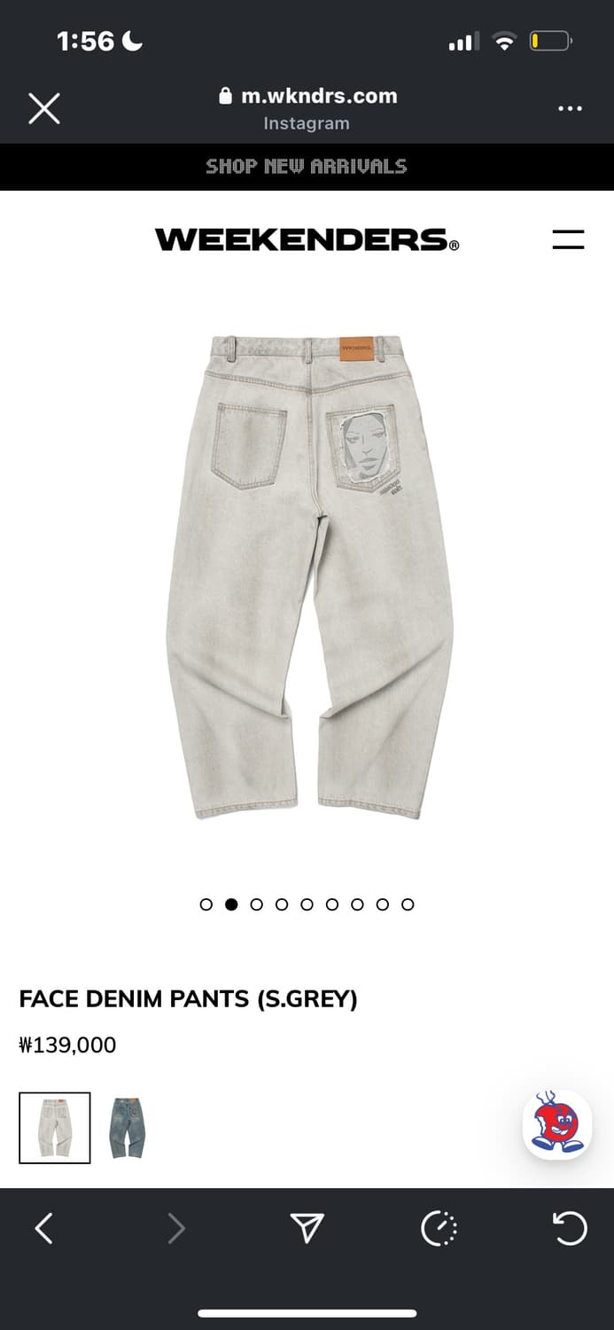 위캔더스 FACE DENIM PANTS (M) 상품이미지1