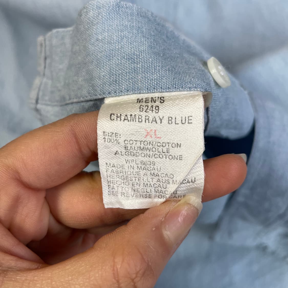 울리치 투포켓 연청 데님 반팔 셔츠 XL 상품이미지5