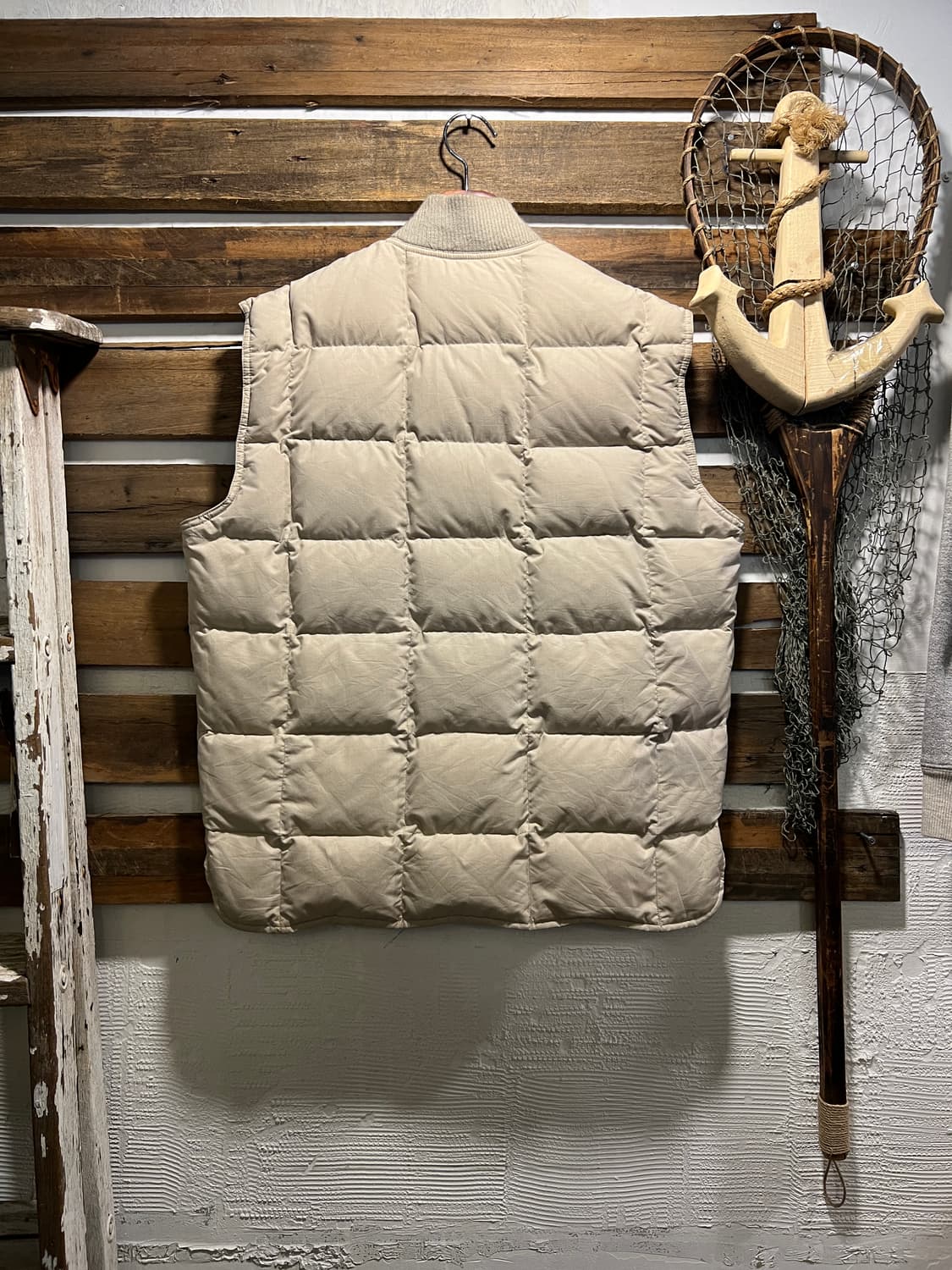 [M]90's 에디바우어 USA 캐나디안 베이지 다운 베스트 상품이미지7