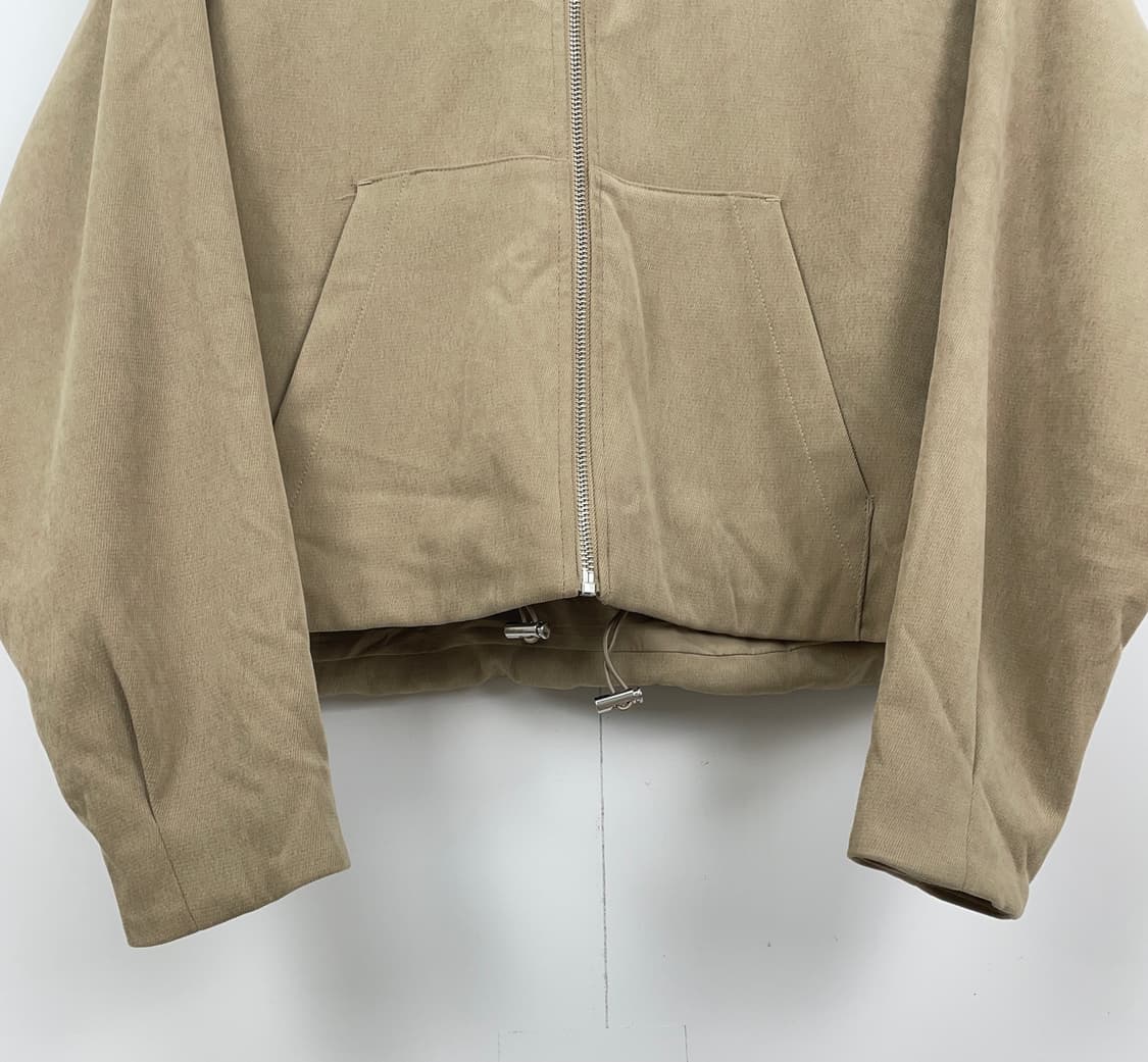 자라 스웨이드 텍스처 크롭 후드 집업 상품이미지6