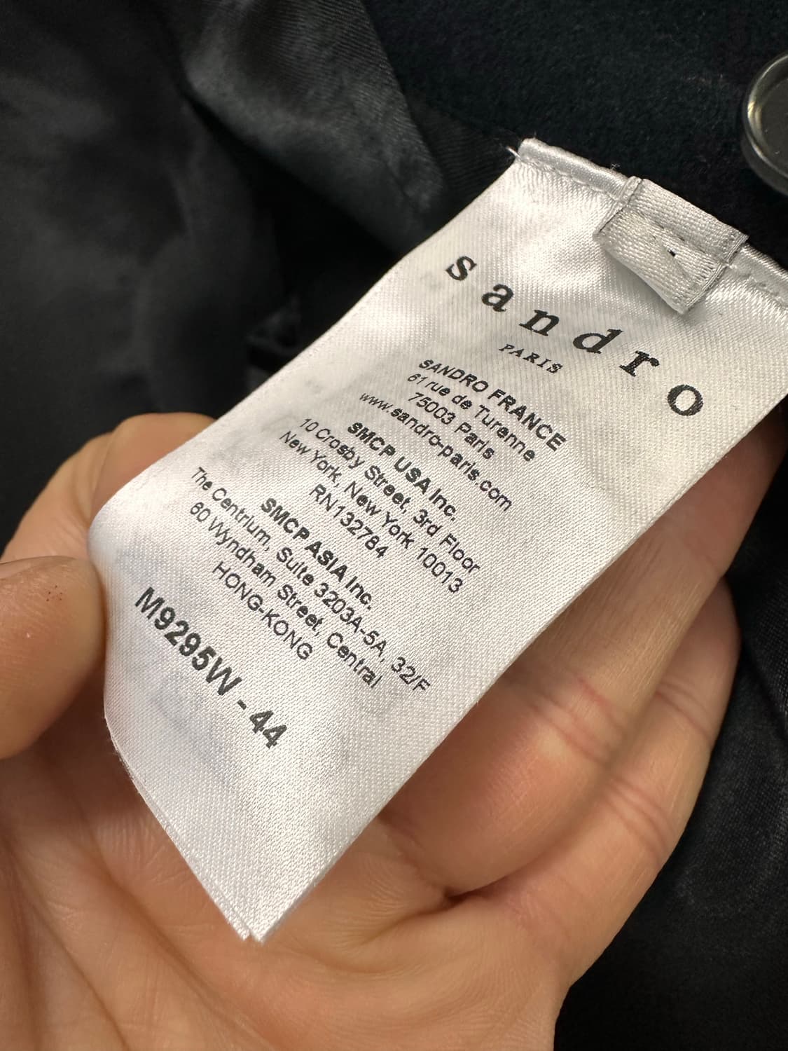 (M)산드로옴므 더블 브레스티드 피코트 다크네이비 상품이미지8