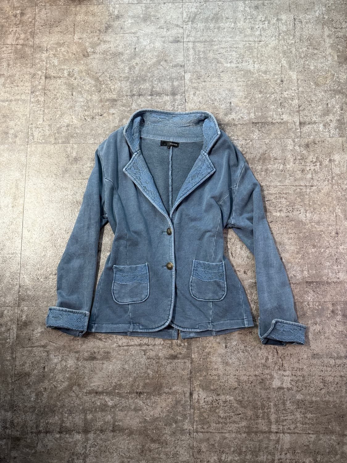 레이스 디테일 워싱 자켓 상품이미지1