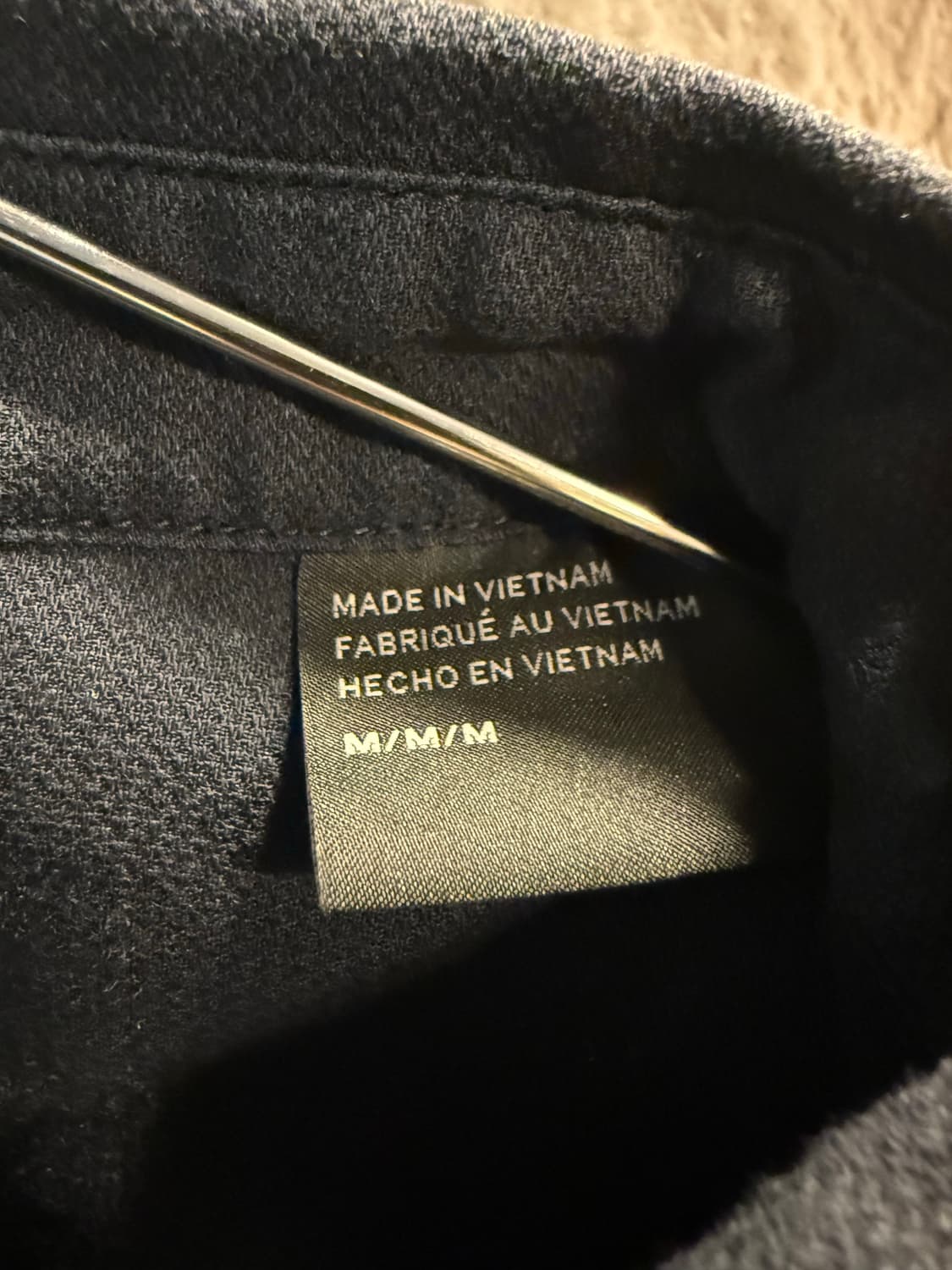 M 알마니익스체인지 ARMANI 슬림핏 베이직 셔츠 네이비 상품이미지8