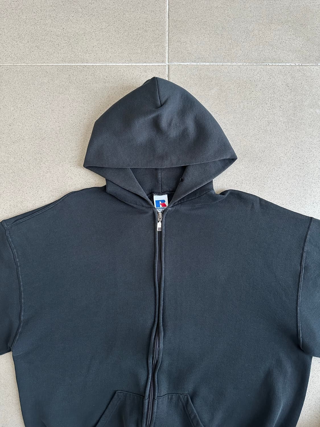 90s 빈티지 러셀 후드집업 블랙 XL 상품이미지4