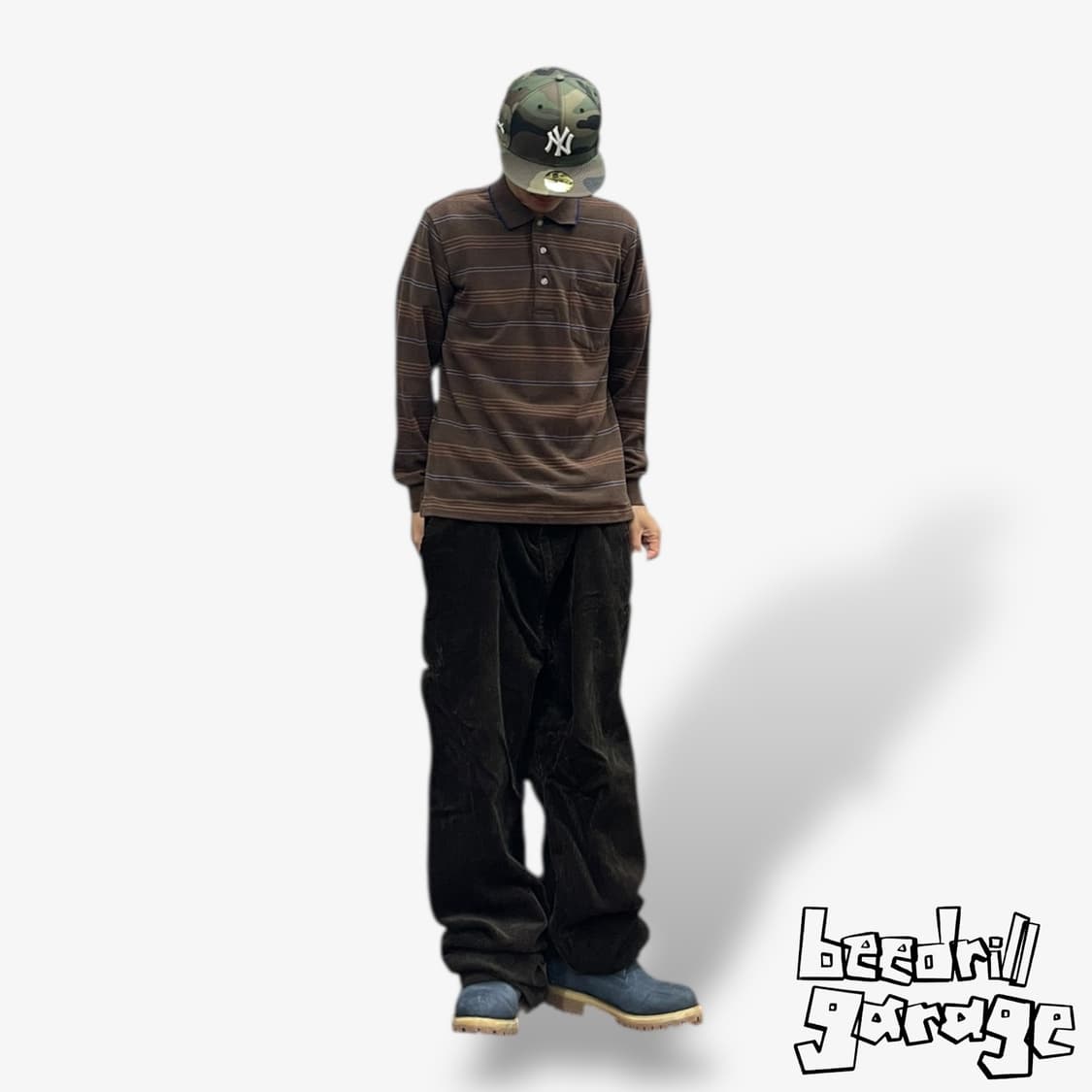 칸사이 야마모토 up to you 스트라이프 피케 롱슬리브 상품이미지1