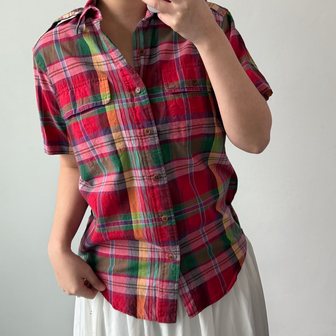 [M] 폴로 마드라스 체크 반팔셔츠 상품이미지2