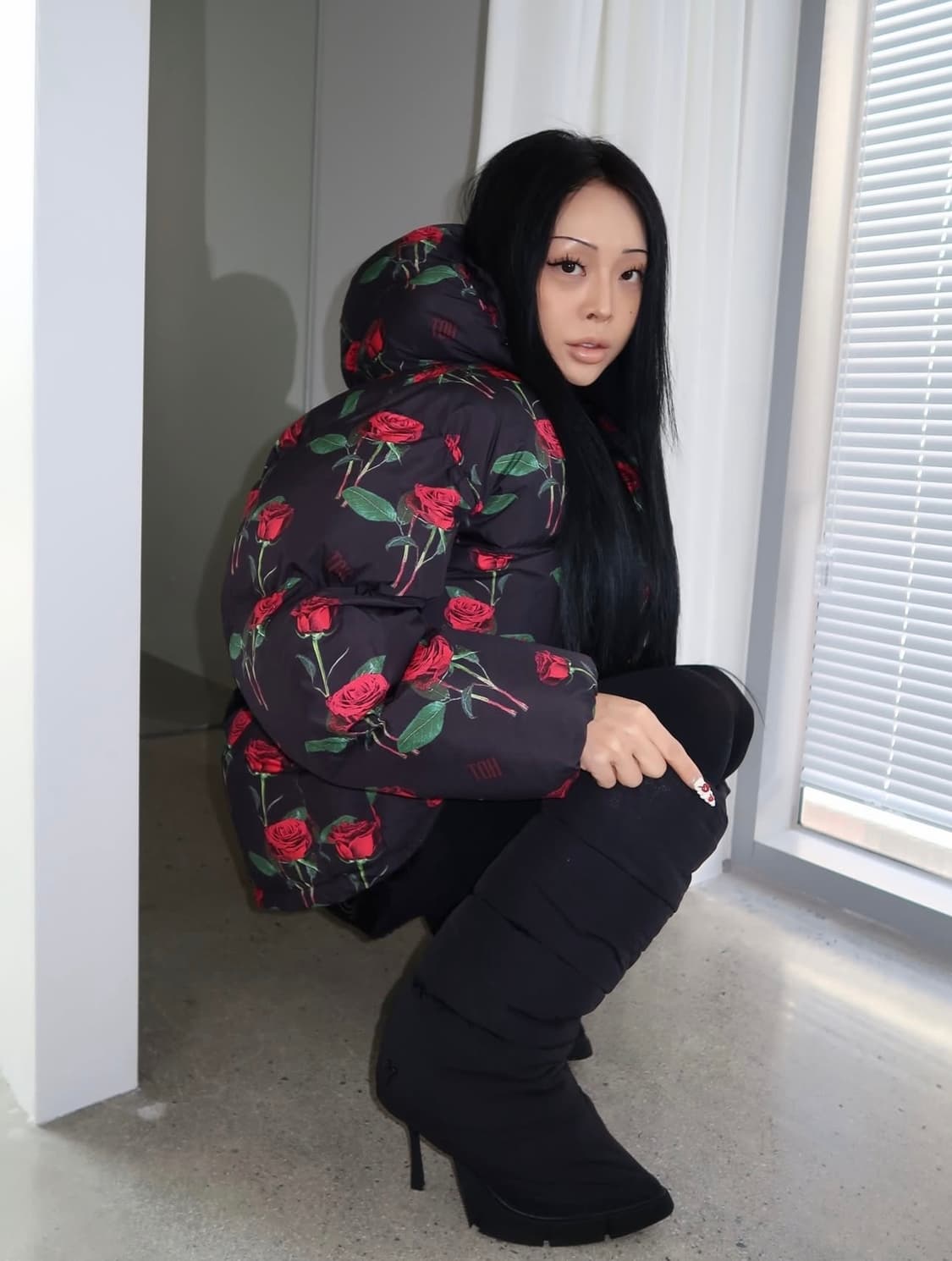 Toh rose padding 로즈 패딩 상품이미지4