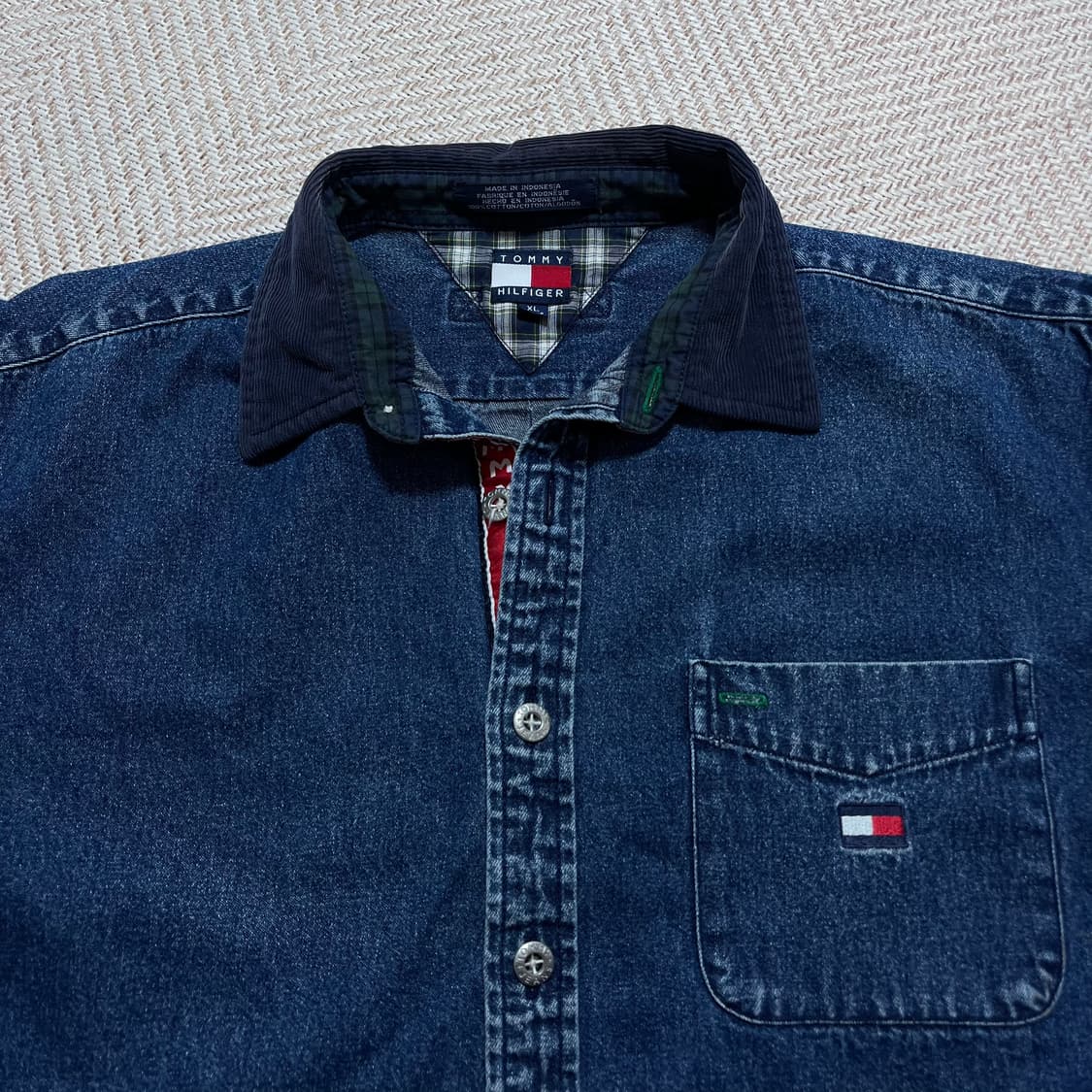 [정품] 타미 진청 중간로고 포켓 셔츠 [ XL ] 상품이미지4