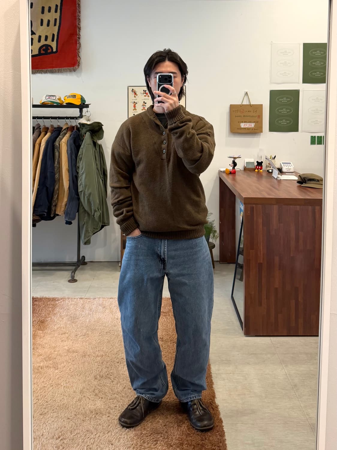 Military U.S.Army 미군 오리지날 5버튼 코만도 울 스웨터 상품이미지2