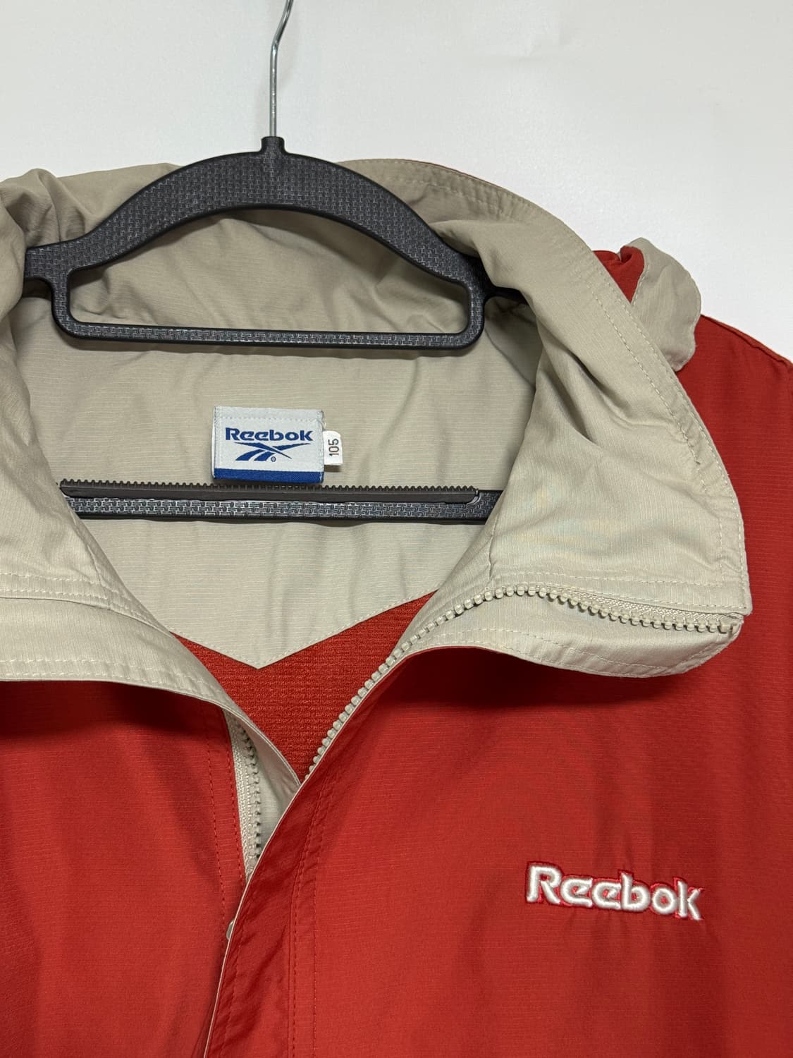 리복 오렌지색 바람막이 자켓 105 상태굿 상품이미지3