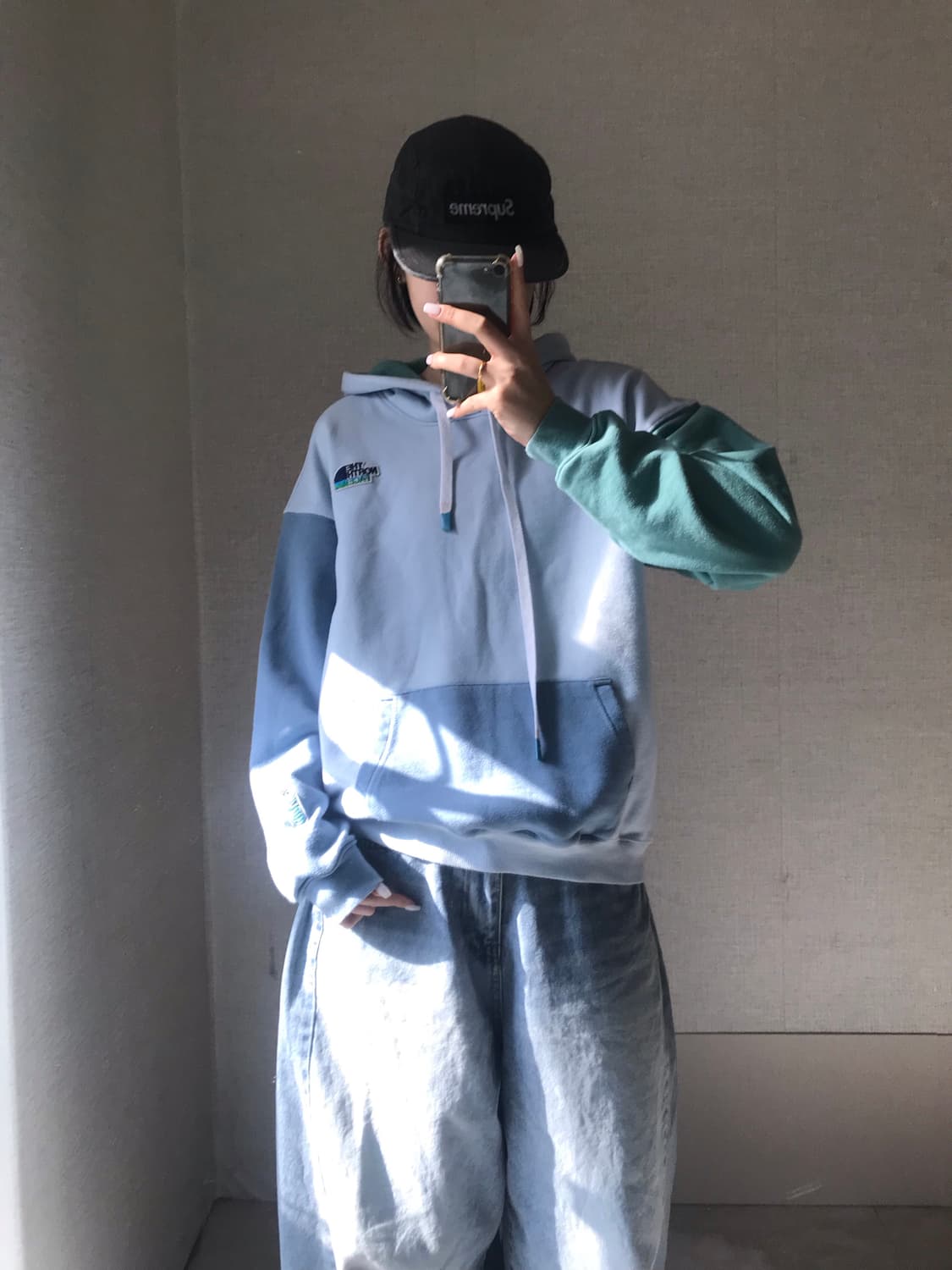 노페 연하늘 나그랑 후드티 상품이미지5