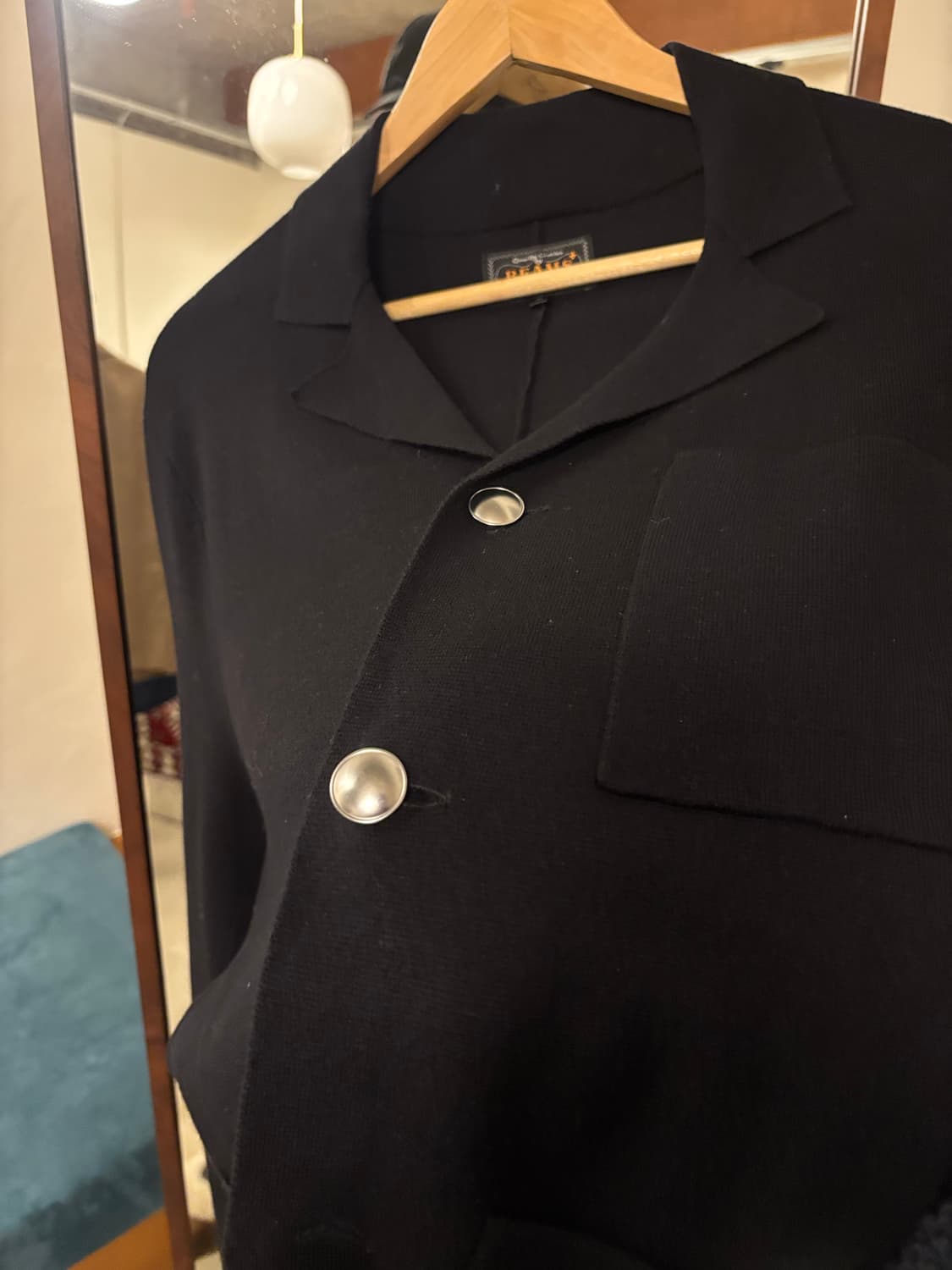 빔즈 블랙 니트 자켓 (울+코튼 혼방) 상품이미지5