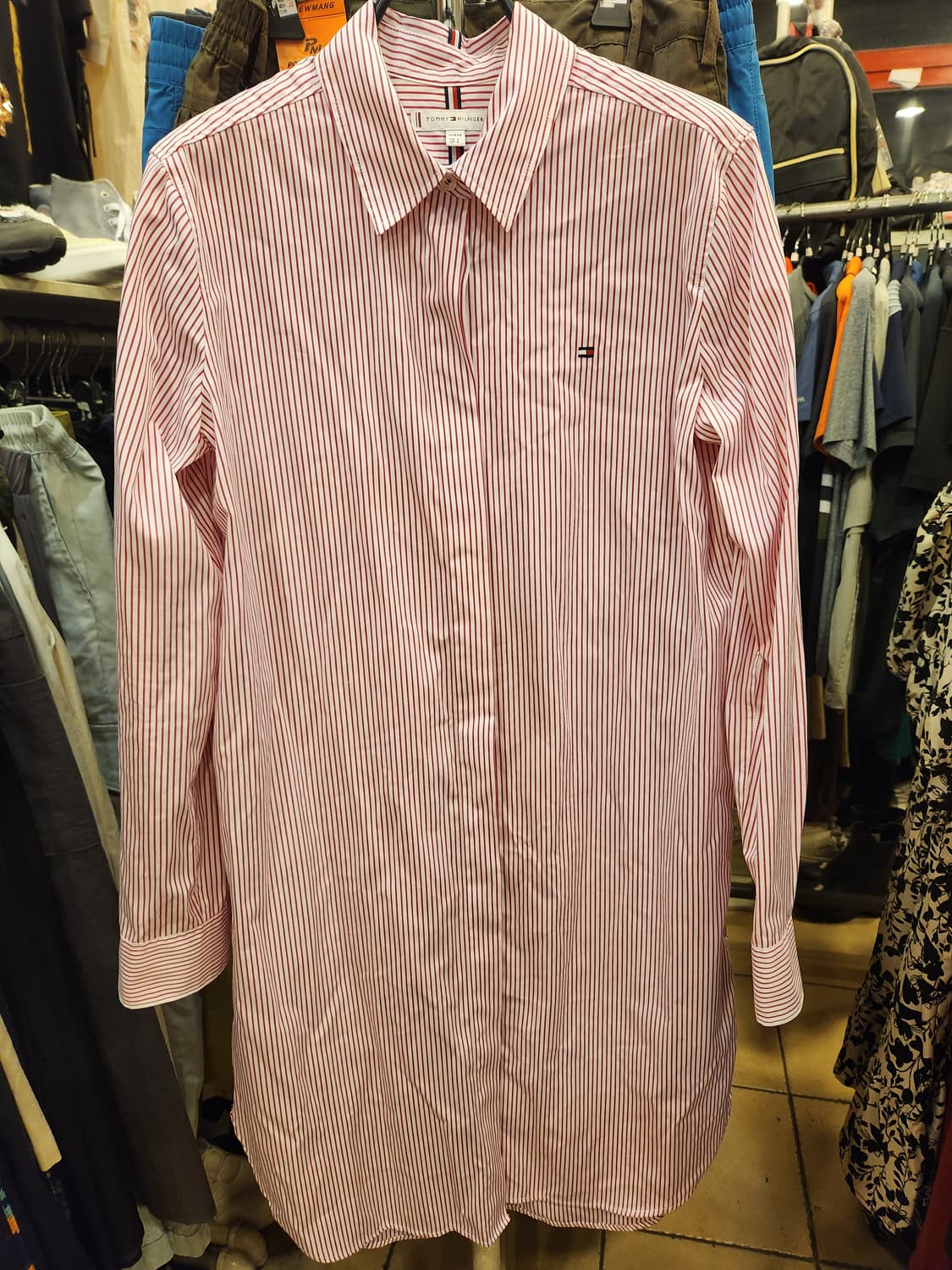 타미힐피거 스트라이프 셔츠원피스 상품이미지1