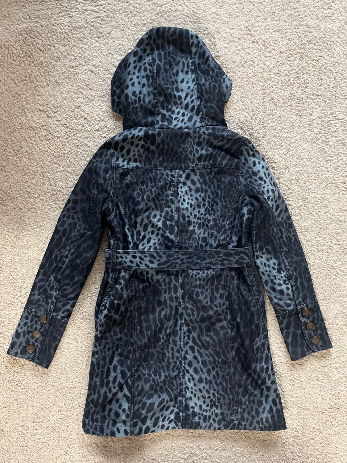 히스테릭 글래머 레오파드 양털 후드 트렌치 코트 상품이미지6