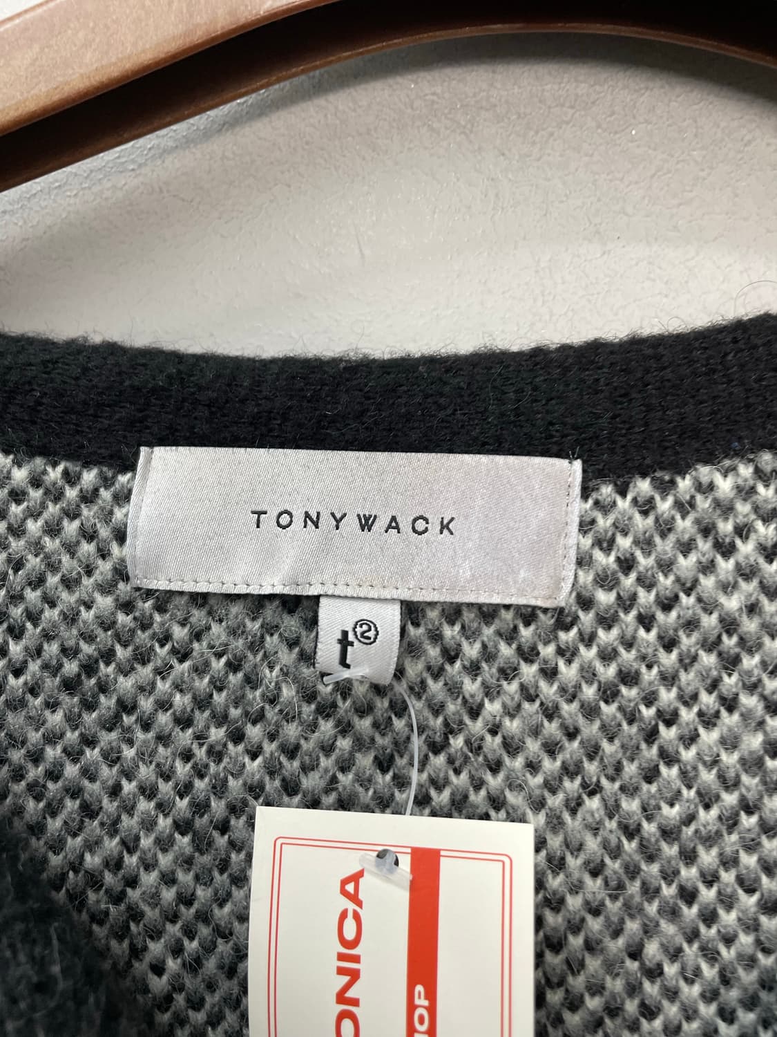 토니웩 아가일 모헤어 니트 가디건 H970 상품이미지5