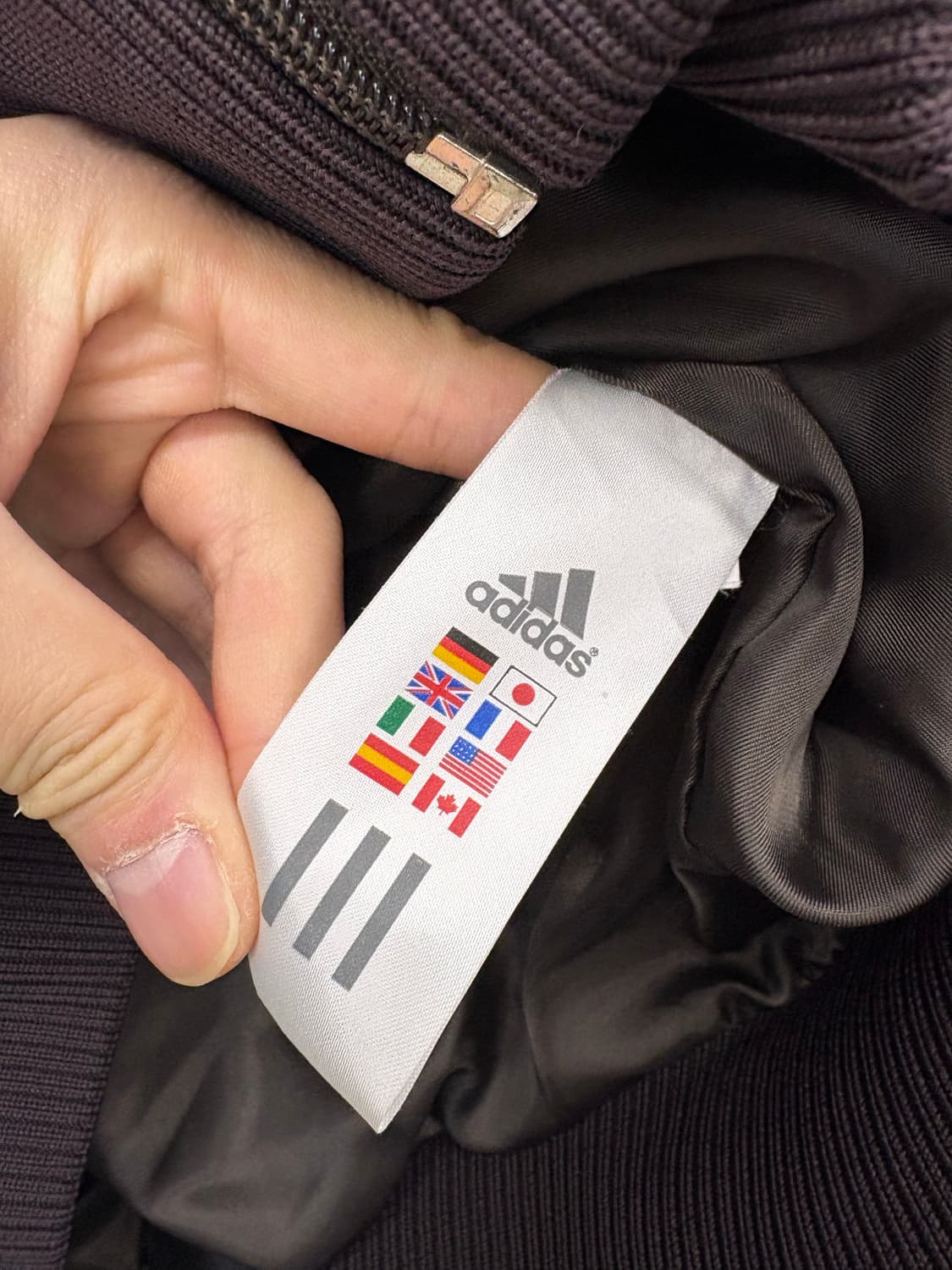 아디다스 빈티지 브라운 숏 후드 패딩 상품이미지8