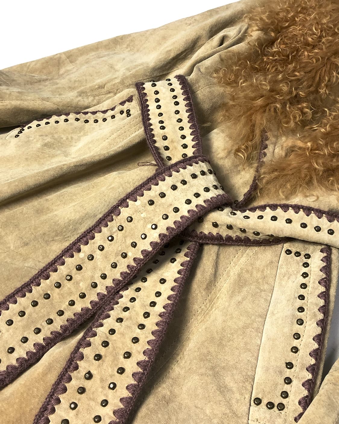 Vintage 롱 헤어 퍼 가죽 자켓 상품이미지5