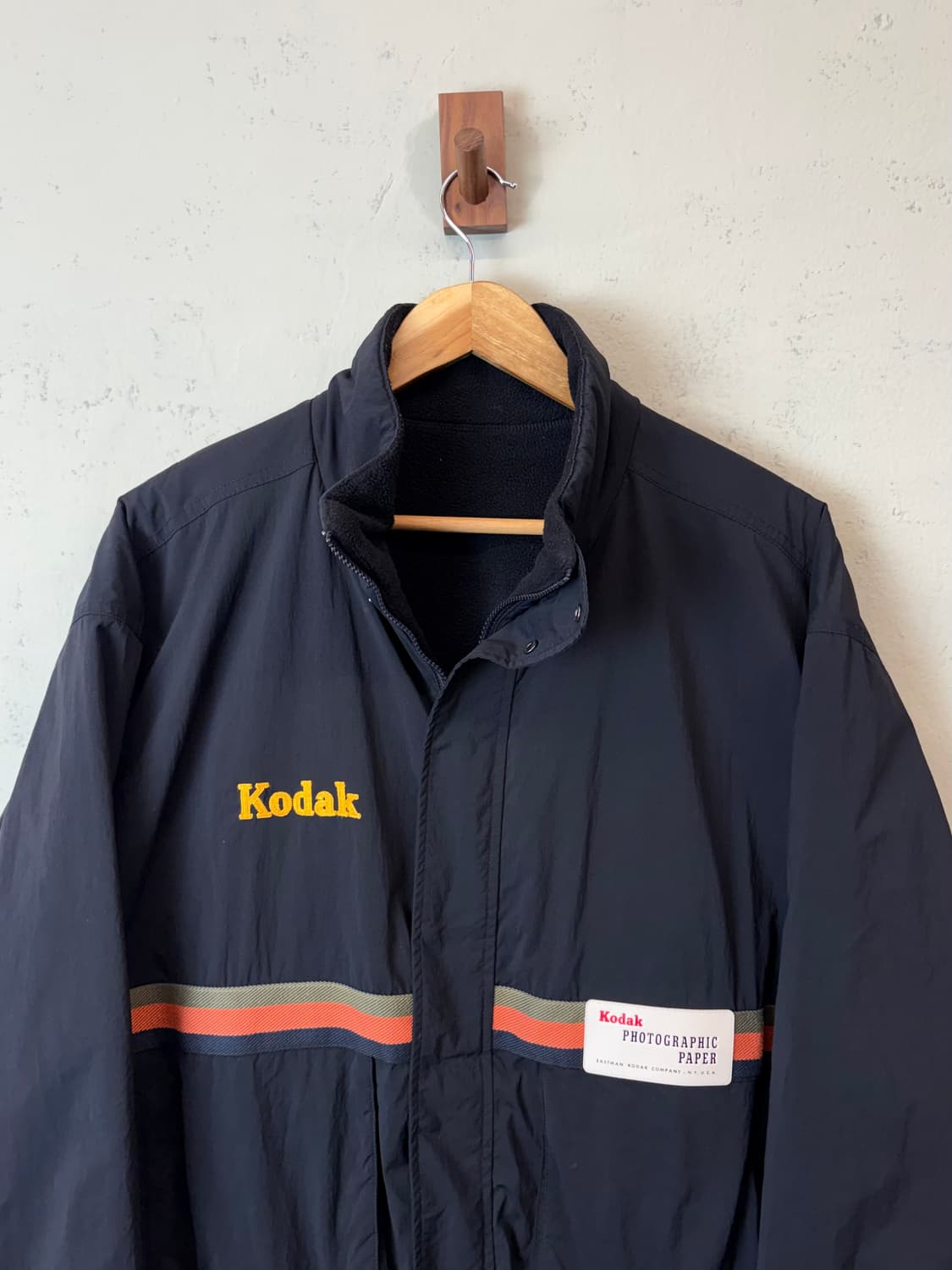 코닥 코다컬러 리버시블 플리스 빅로고 자켓 블랙 상품이미지4