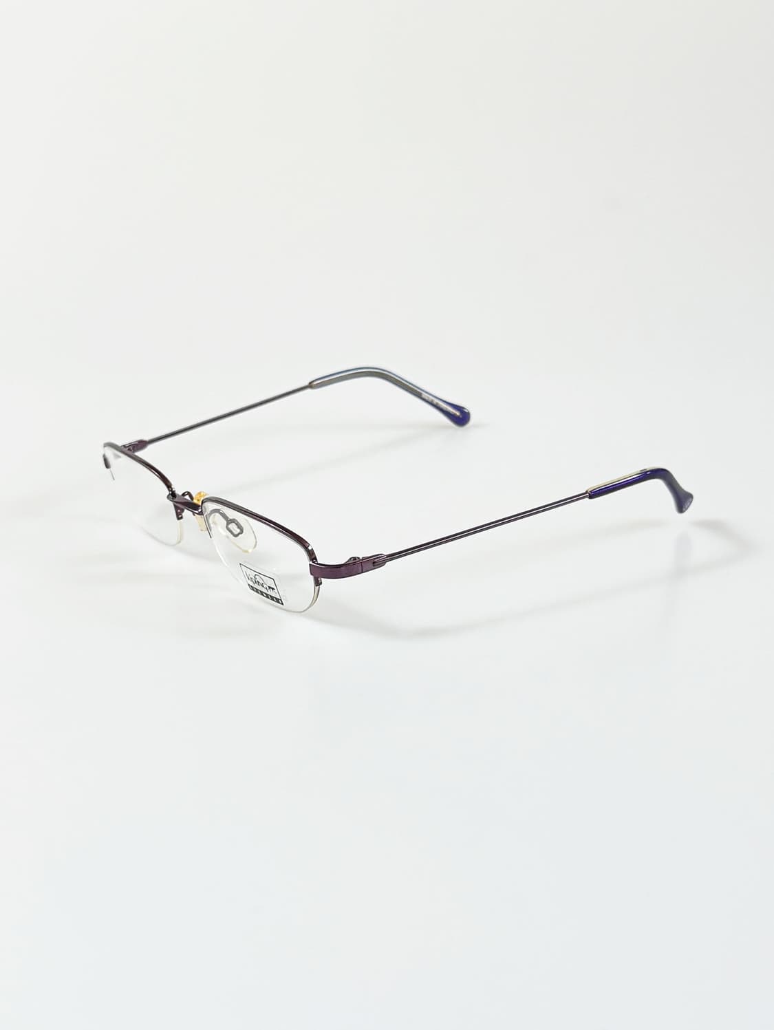 90s KIPLING 퍼플 스퀘어 메탈 반무테 빈티지 안경 상품이미지3