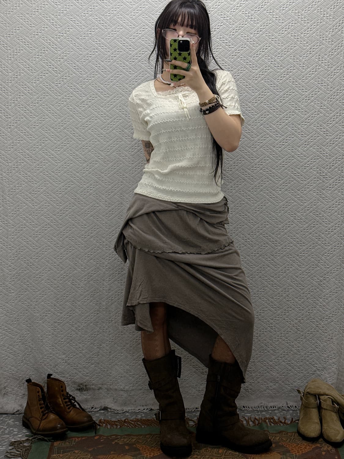 빈티지 레이스 스프링 모리걸 리본 프릴 반팔티 K0004 상품이미지1