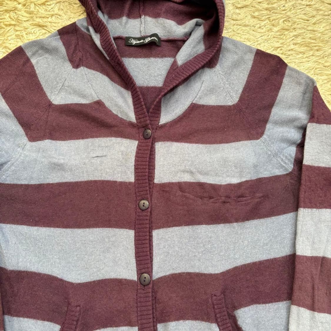 히스테릭 글래머 보더 니트 후드 가디건 상품이미지4