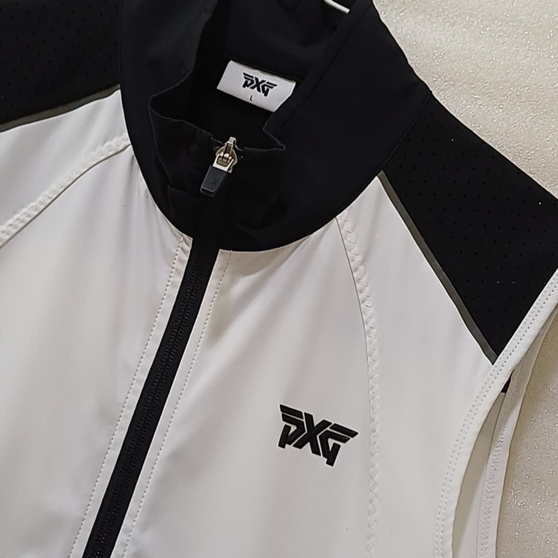 정품 PXG 골프 봄 가을 바람막이 조끼 여성 L 흰색 거의새것 사랑봉봉 상품이미지4
