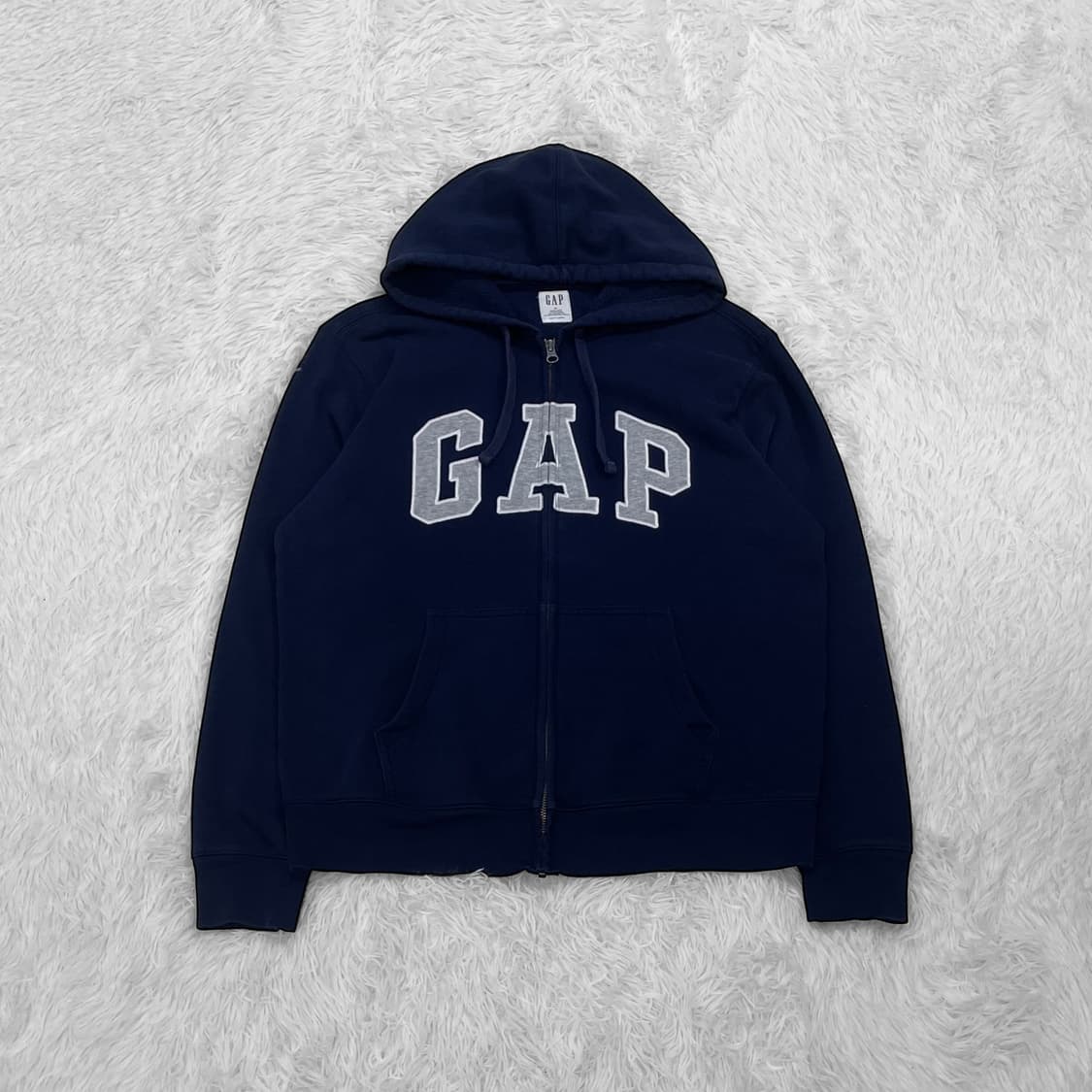 갭 GAP 스펠 로고 후드집업 네이비 상품이미지2