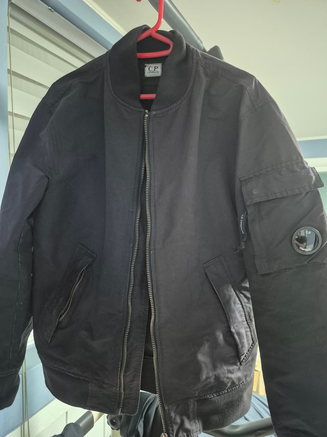 CP컴퍼니 C.P.Company 가먼츠다잉 블랙 봄버 자켓 상품이미지1