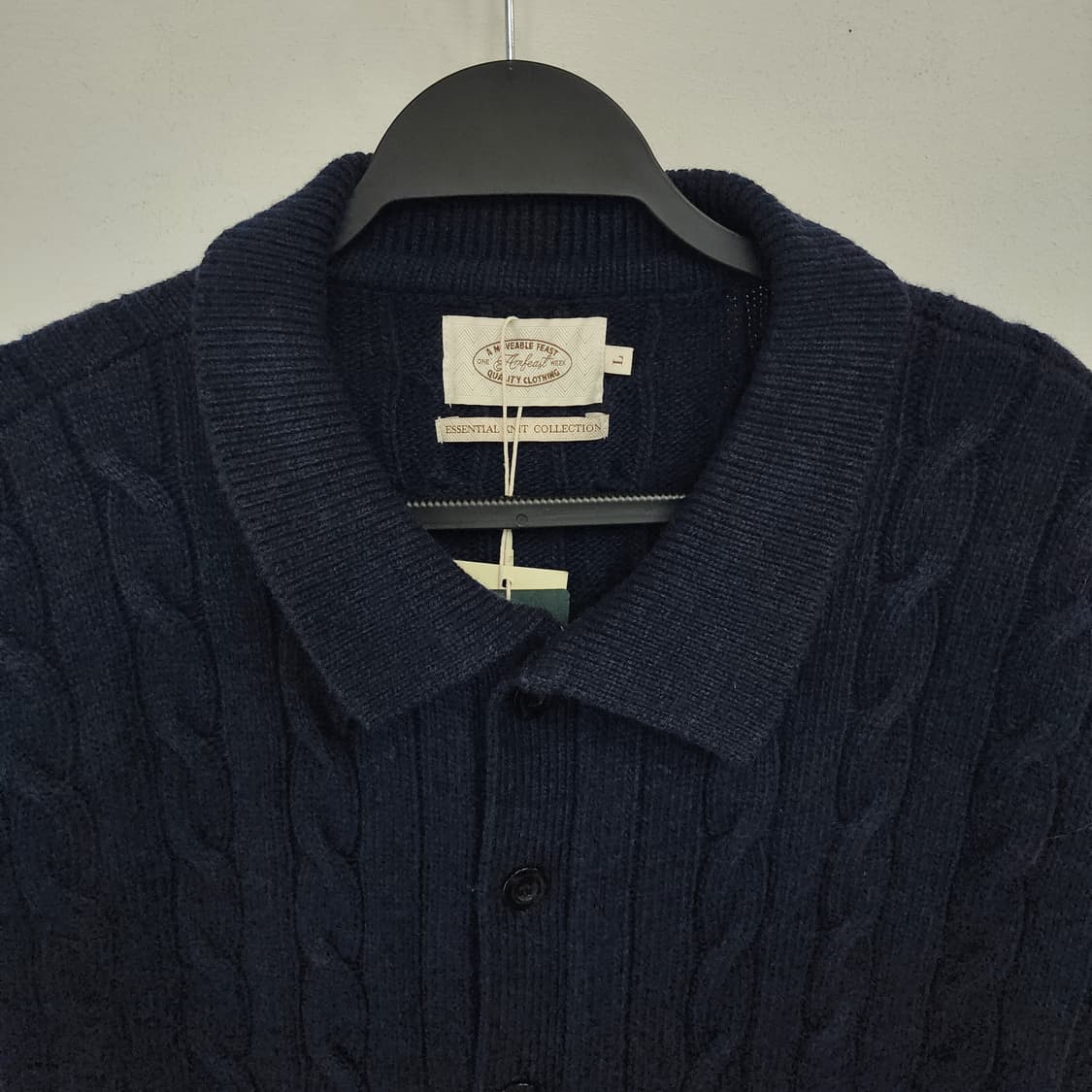 암피스트 네이비 케이블 가디건 상품이미지2