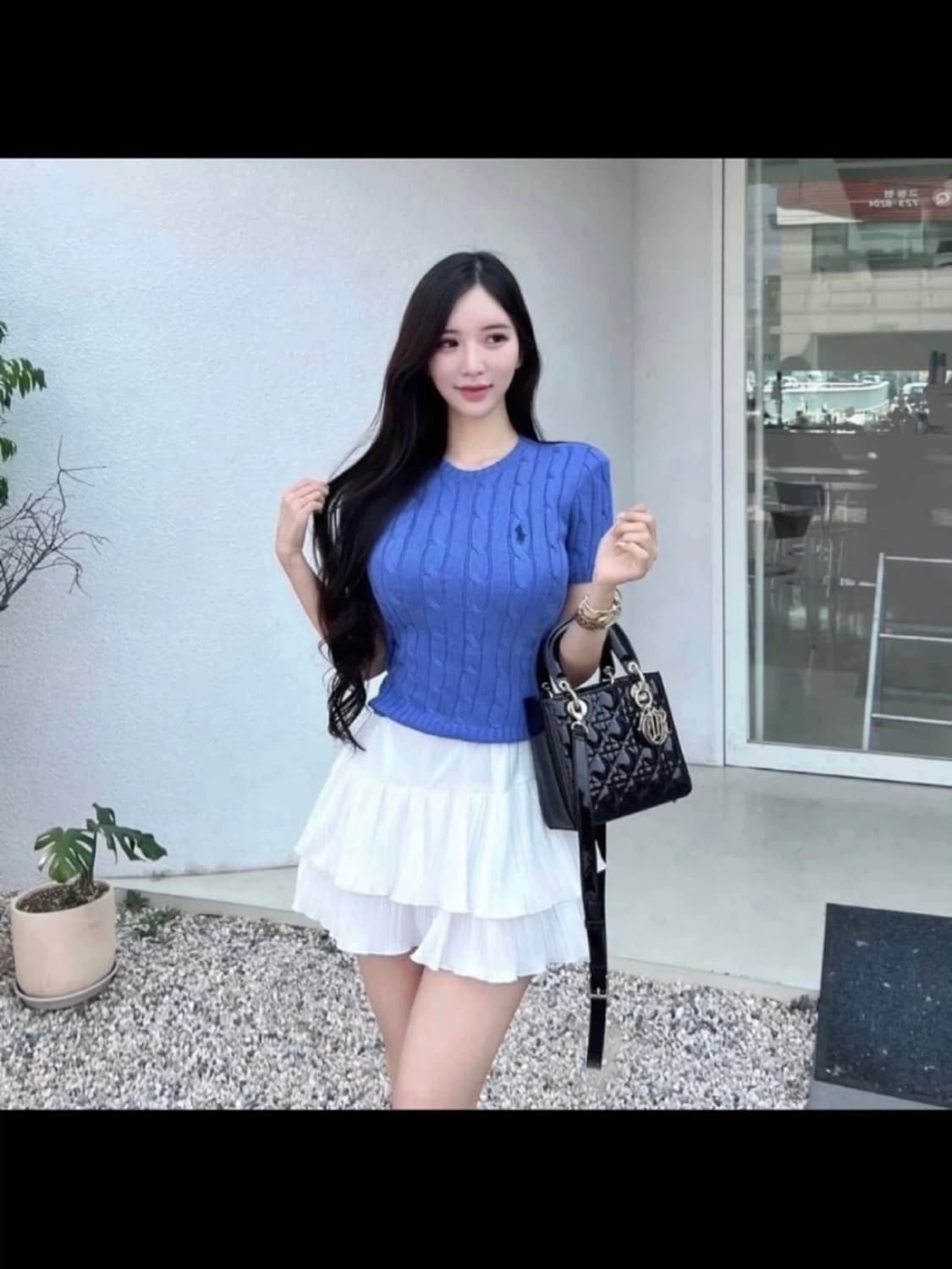 폴로 반팔 꽈배기 니트 상품이미지4