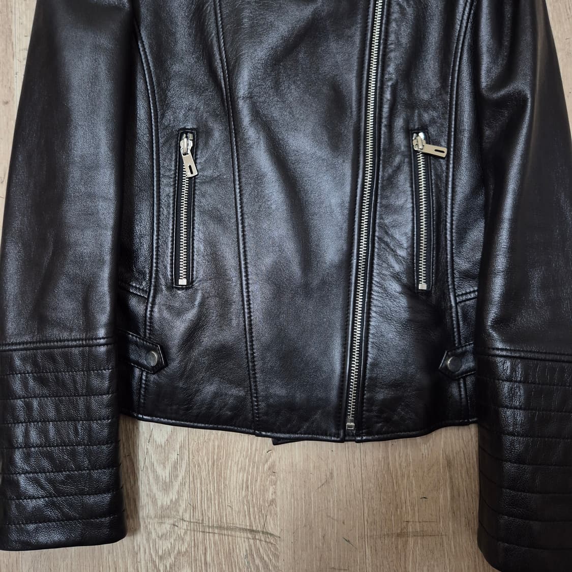 지고트 여성 천연 소가죽 라이더 가죽자켓 85-88-155 상품이미지3