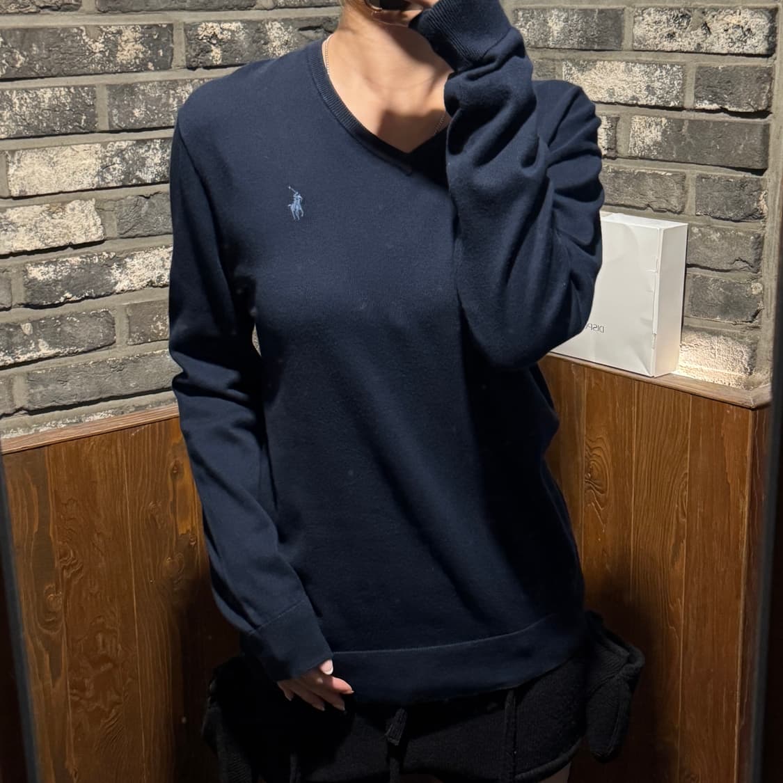S) 폴로 랄프로렌 네이비 코튼 브이넥 니트 상품이미지9