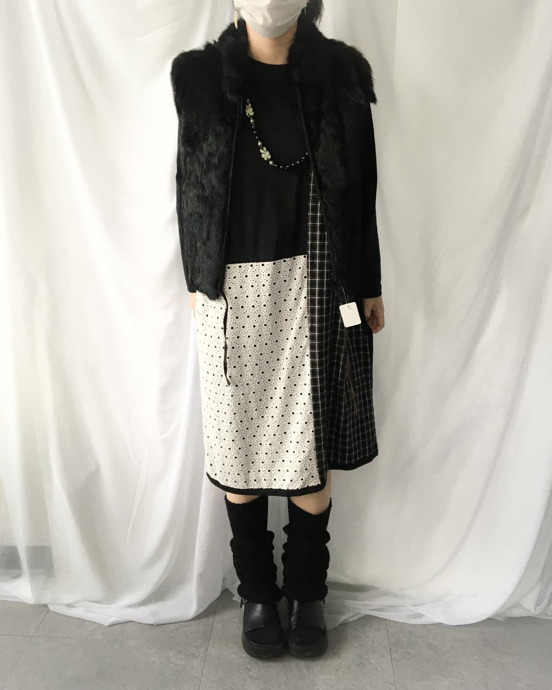 Rabbit fur vest 상품이미지6