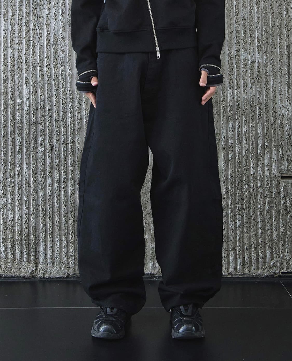 Huey 휴이 커브드 데님 블랙 1사이즈 상품이미지3