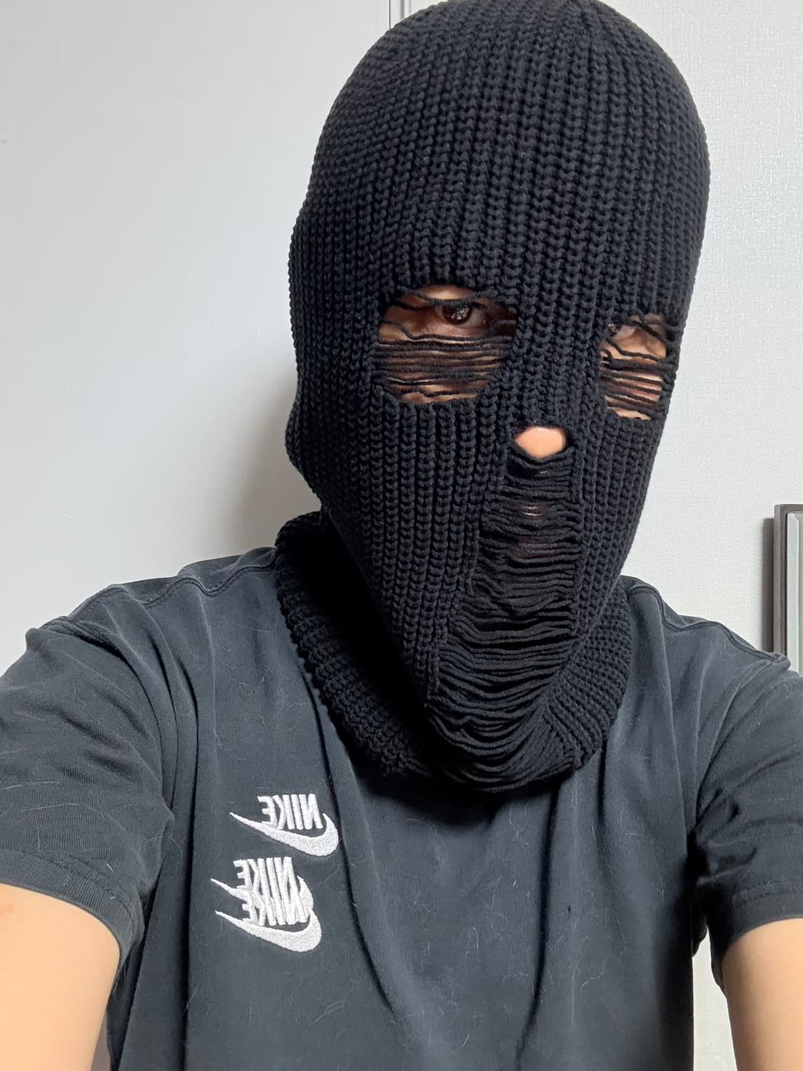 카미야 디스트레드 비니겸 바라클라바 상품이미지1