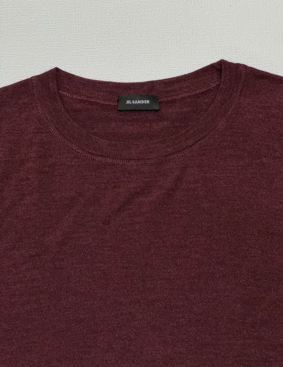 jil sander 라운드 넥 버건디 니트 상품이미지4