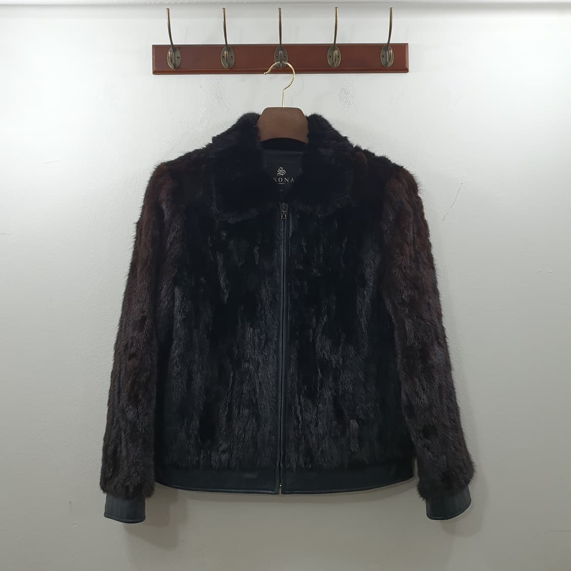 77 SSONA 여성 밍크 양가죽 100% 퍼 자켓 상품이미지1
