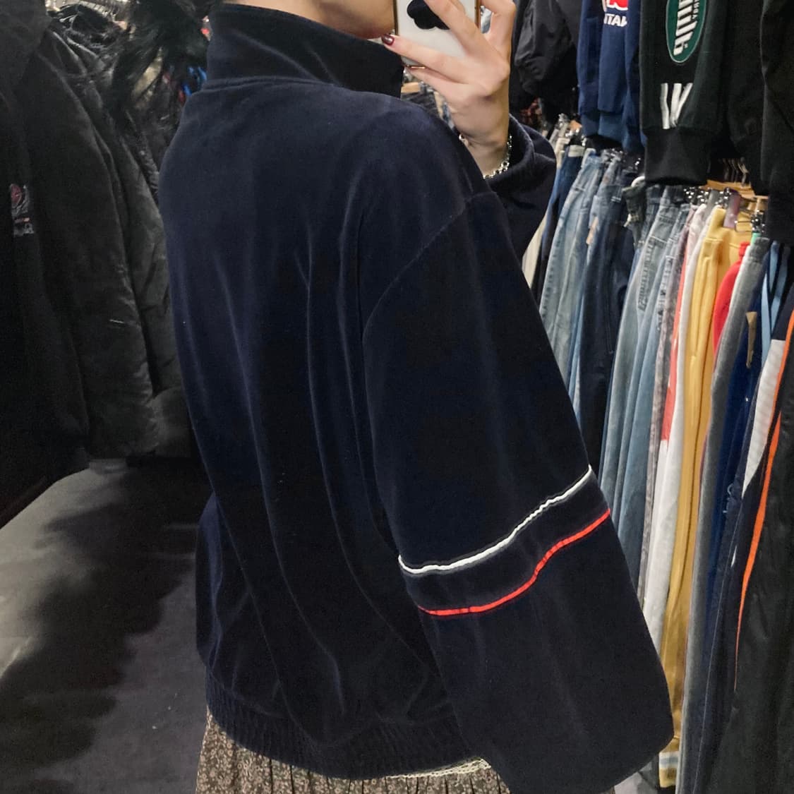 [IM] 필라 벨벳 집업 네이비 상품이미지8