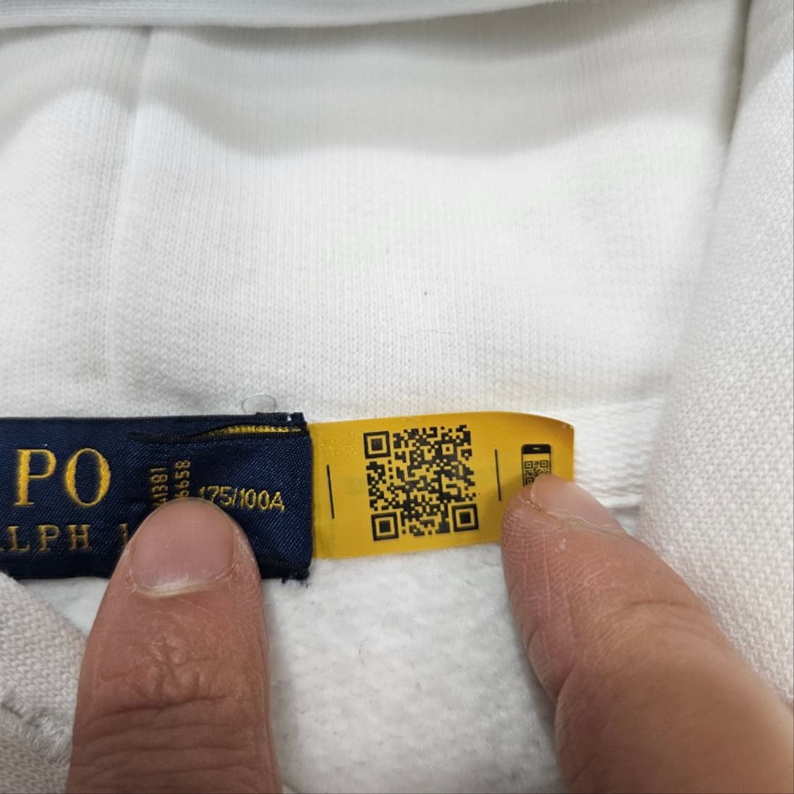 폴로 랄프 로렌 신형 QR 빅포니 후드티 XL 화이트 상품이미지3