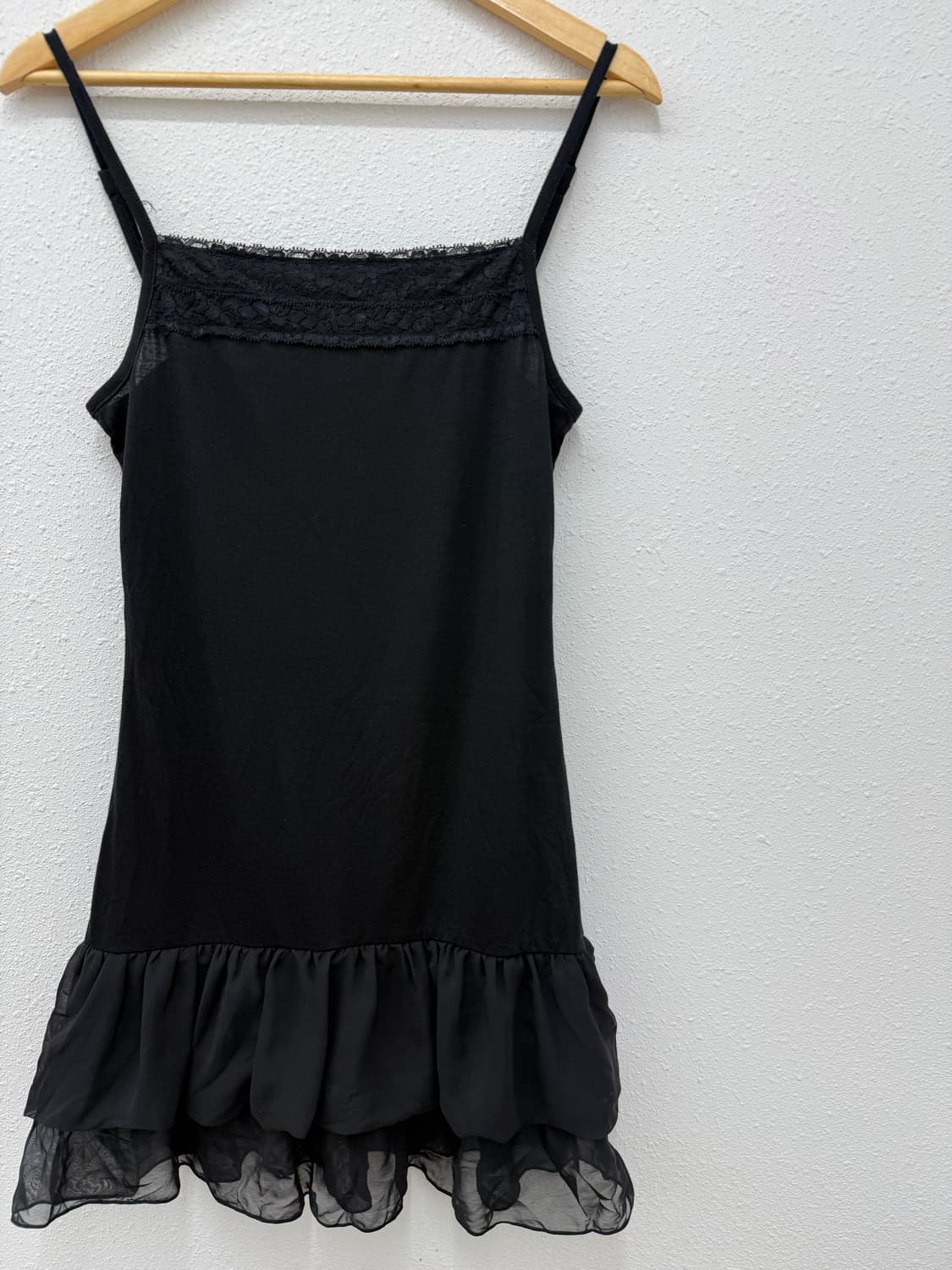 빈티지 iMAGE 블랙 레이스 레이어드 원피스 상품이미지2