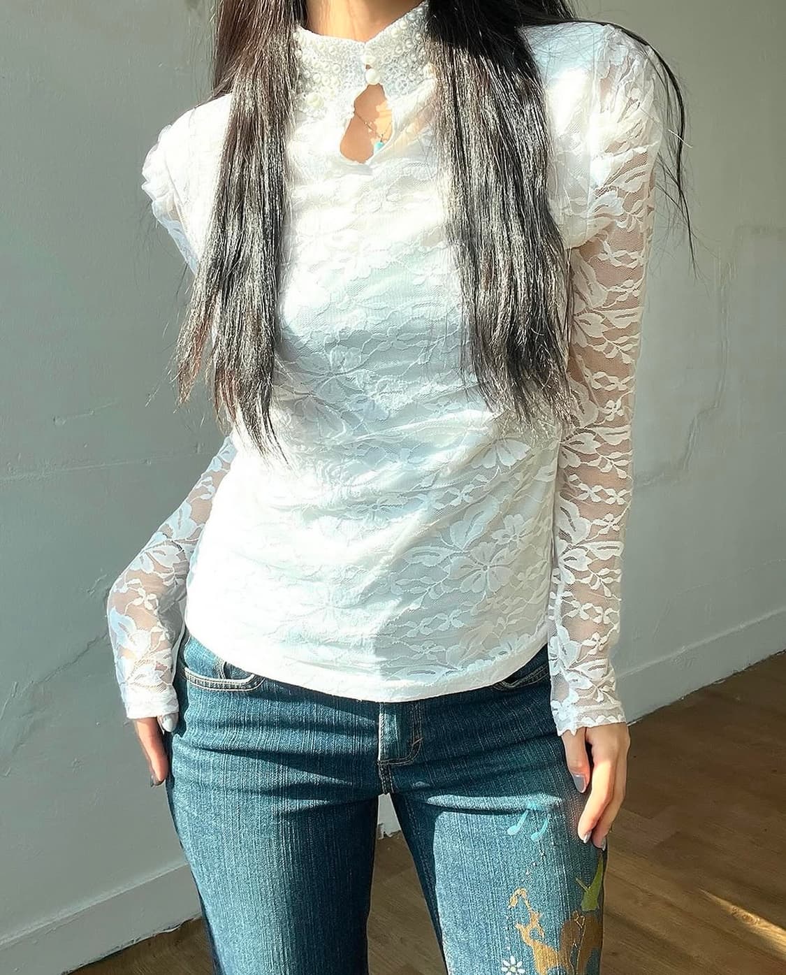 빈티지 페어리 시스루 슬리브 상품이미지3