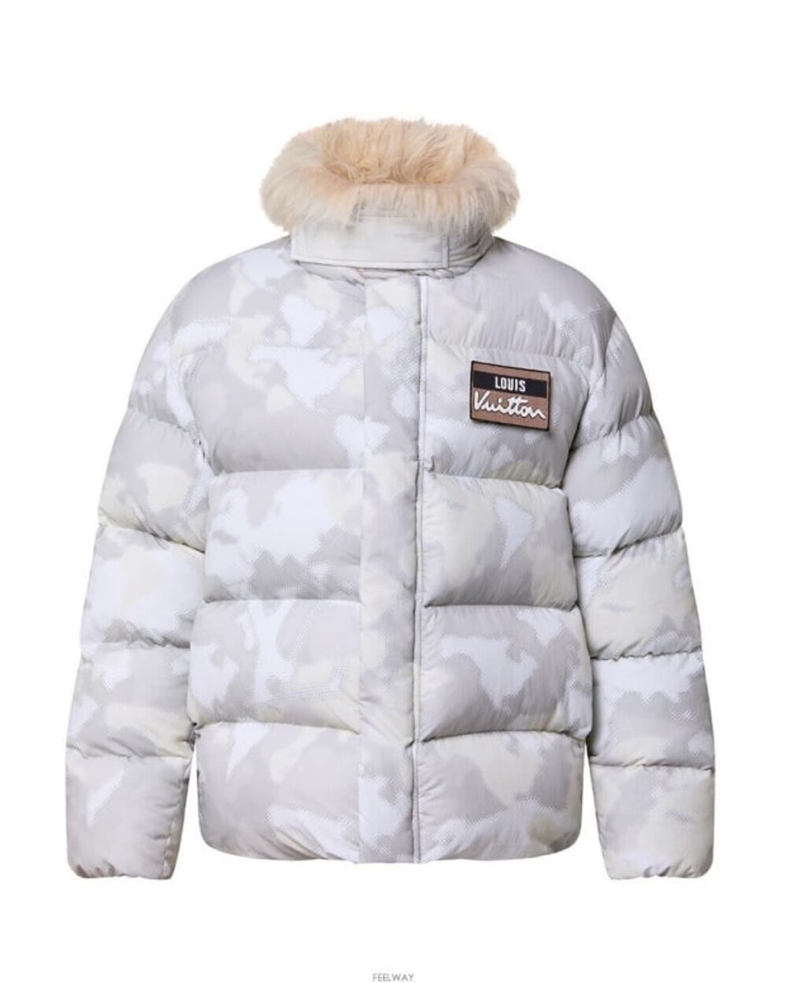 루이비통 화이트 카모 로고 패치 패딩 50사이즈 상품이미지1
