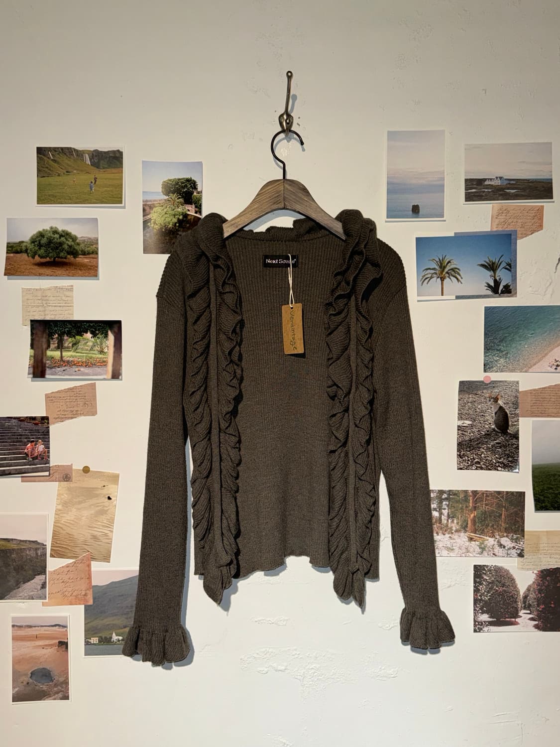 골지 프릴 가디건 상품이미지1