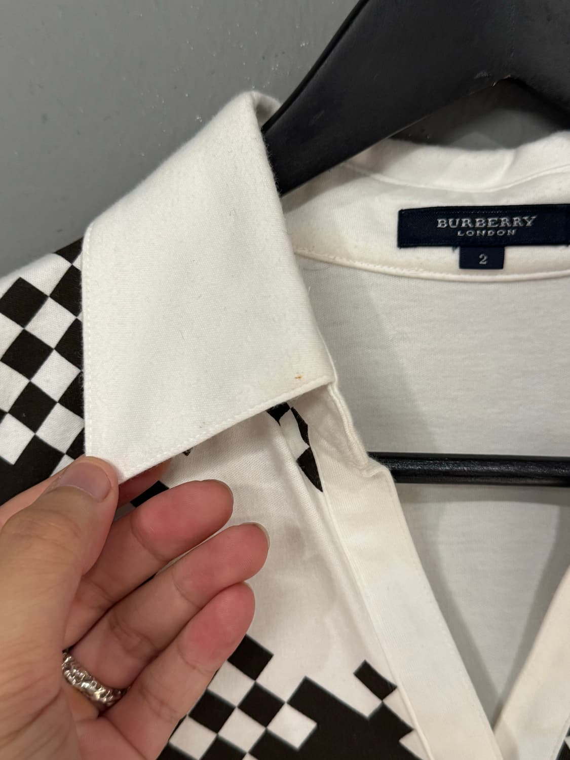 Burberry 버버리 체크 카라 슬리브리스  상품이미지5