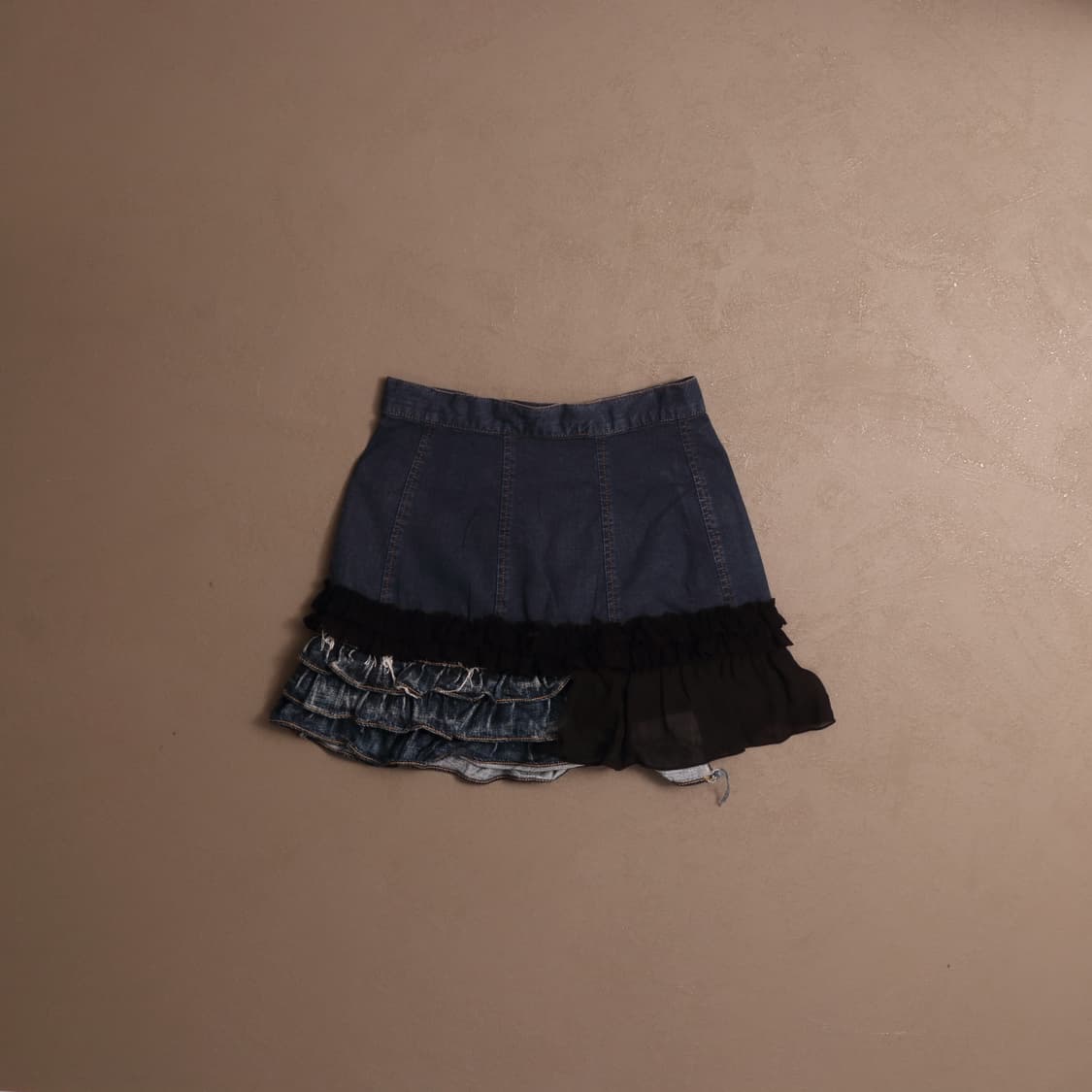 일본빈티지 레이스 머메이드 레이어드 데님스커트 A466 상품이미지7