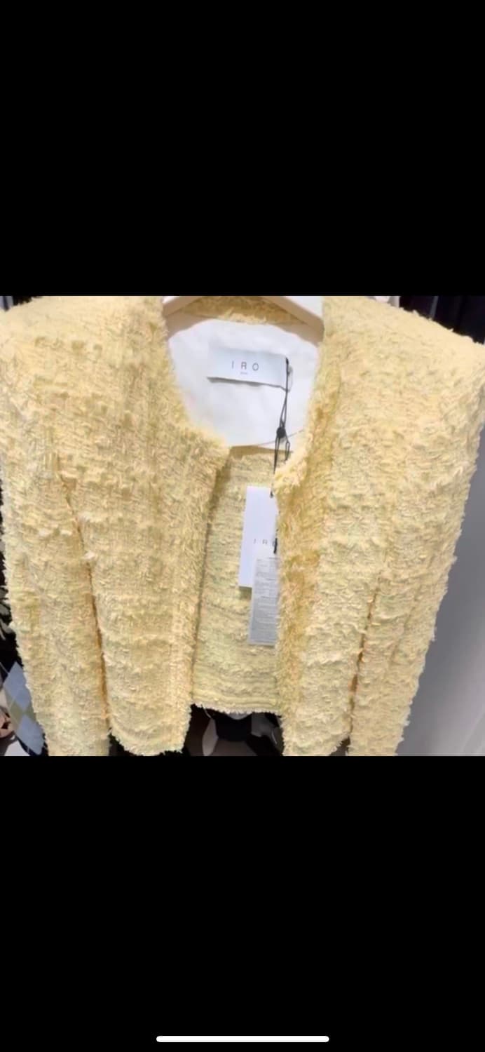 IRO 25ss 모아나 트위드 자켓 라이트옐로우 36 상품이미지1