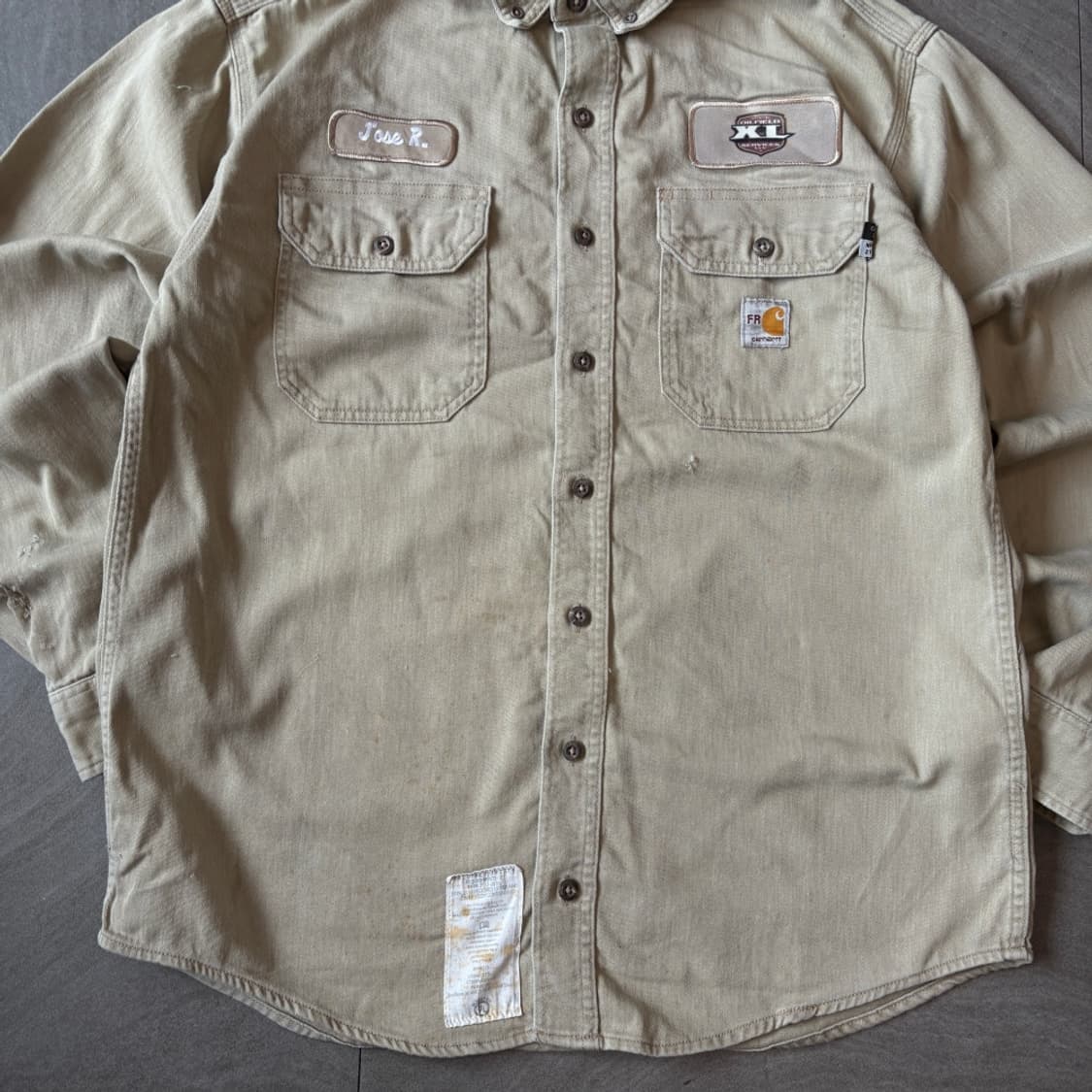 칼하트 오리지널 베이지 긴팔 셔츠 상품이미지4