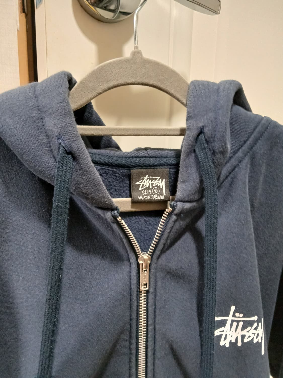 스투시 베이직 후드집업 네이비 s 상품이미지4