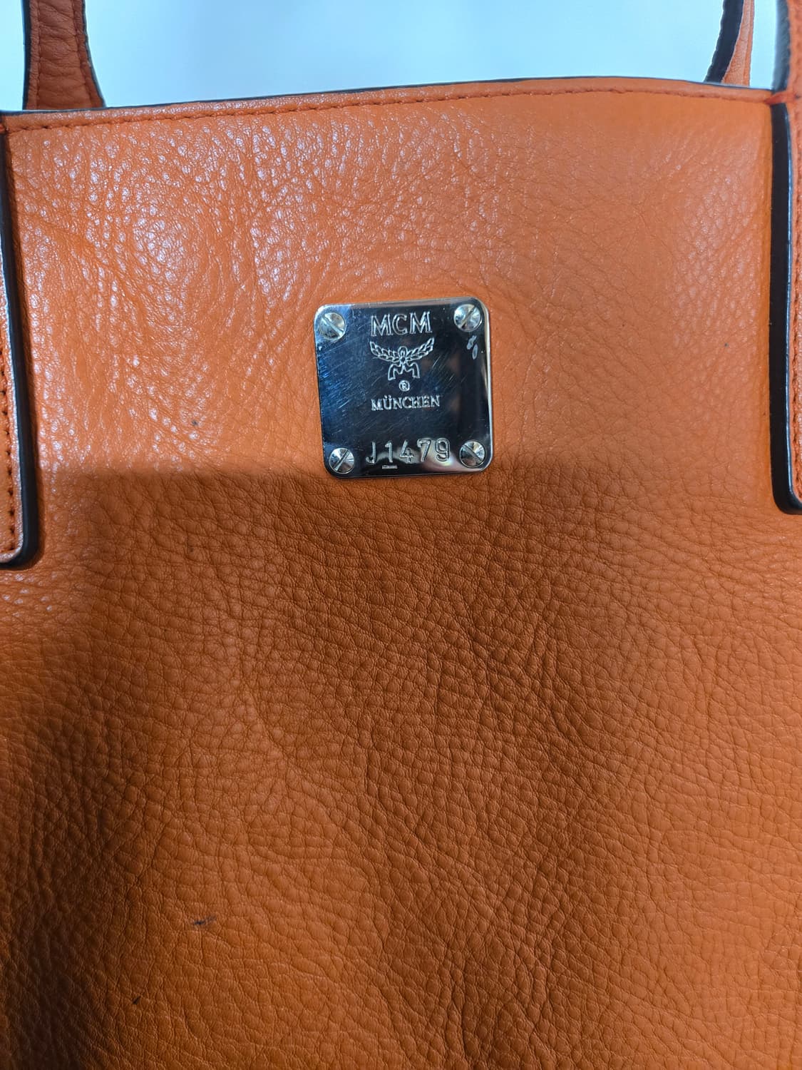 MCM 오렌지 레더 쇼퍼백 상품이미지2